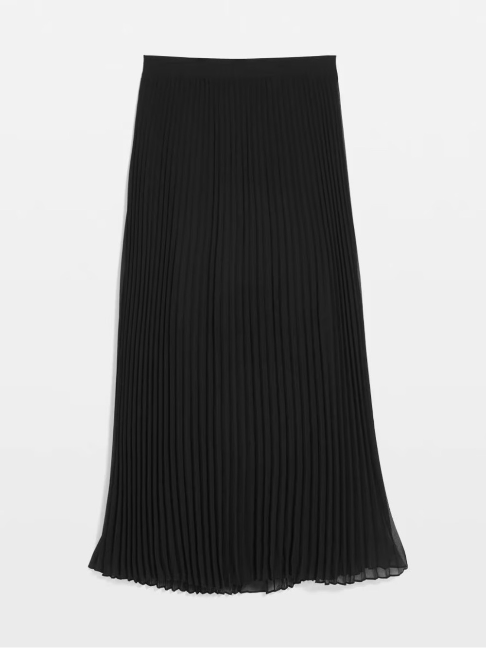 White House Black Market Black Pleated Maxi Skirt
